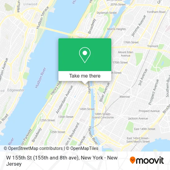 Mapa de W 155th St (155th and 8th ave)