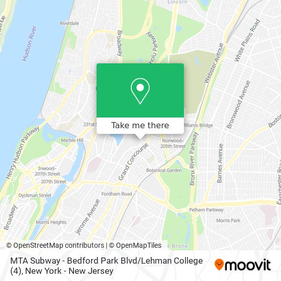 Mapa de MTA Subway - Bedford Park Blvd / Lehman College (4)