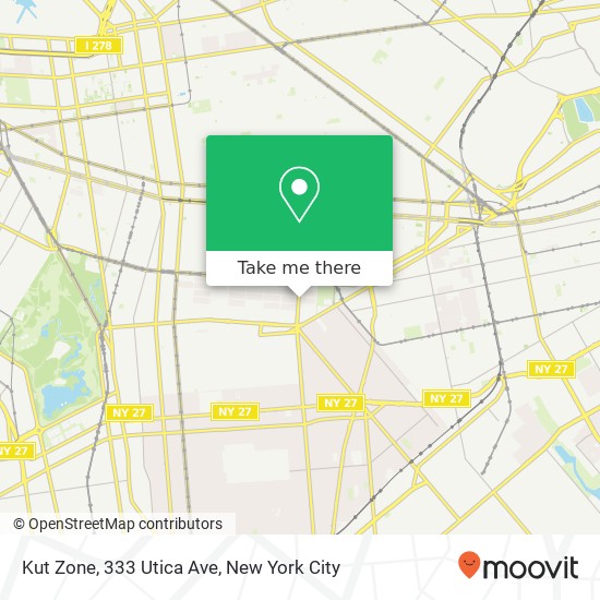 Mapa de Kut Zone, 333 Utica Ave