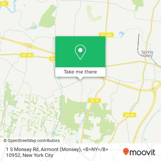 Mapa de 1 S Monsey Rd, Airmont (Monsey), <B>NY< / B> 10952
