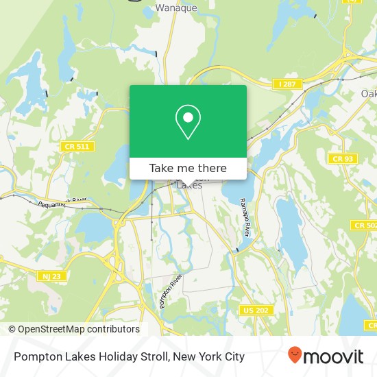 Pompton Lakes Holiday Stroll map