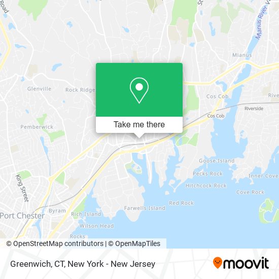 Mapa de Greenwich, CT