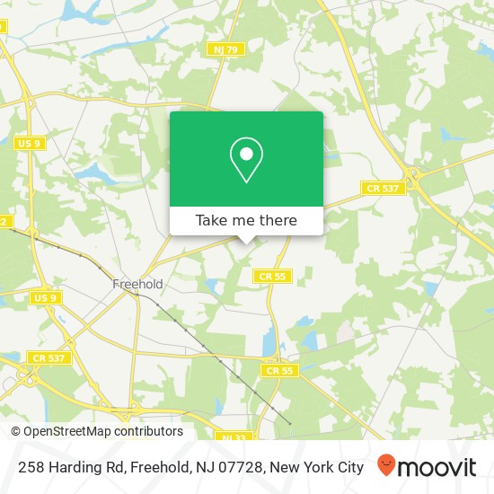 258 Harding Rd, Freehold, NJ 07728 map
