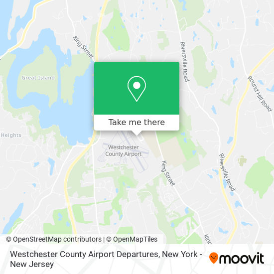 Westchester County Airport Departures map