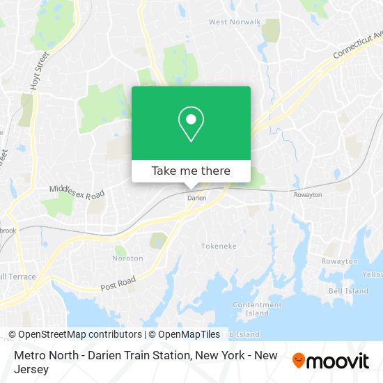 Mapa de Metro North - Darien Train Station