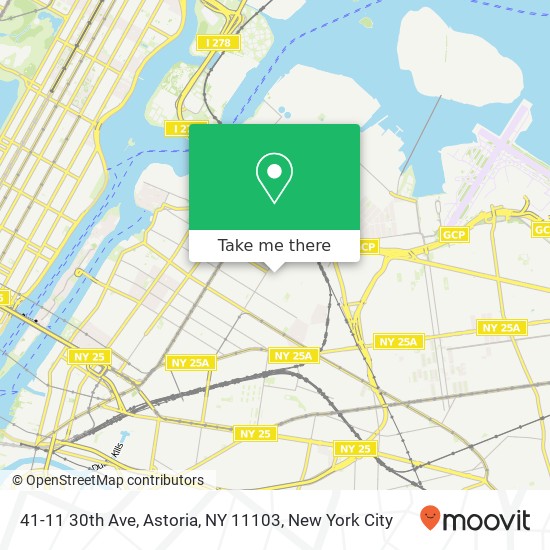 Mapa de 41-11 30th Ave, Astoria, NY 11103