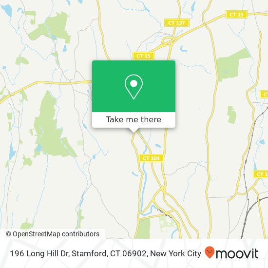 Mapa de 196 Long Hill Dr, Stamford, CT 06902