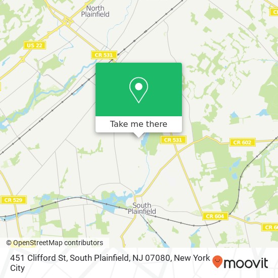 451 Clifford St, South Plainfield, NJ 07080 map