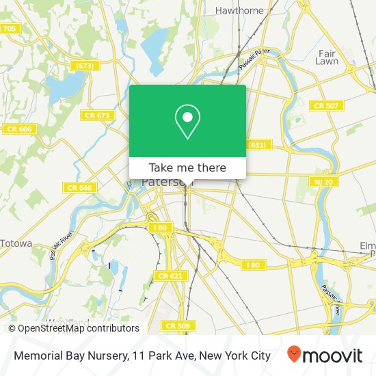 Mapa de Memorial Bay Nursery, 11 Park Ave