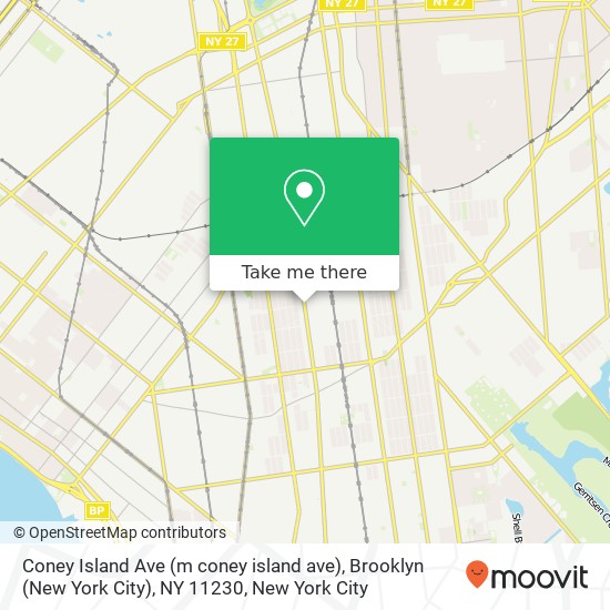 Mapa de Coney Island Ave (m coney island ave), Brooklyn (New York City), NY 11230