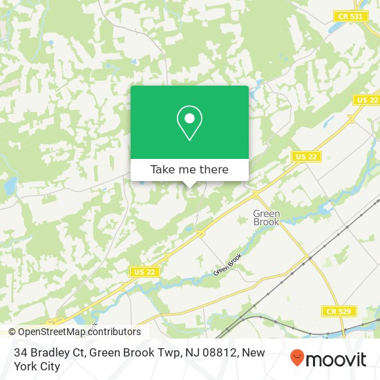 34 Bradley Ct, Green Brook Twp, NJ 08812 map