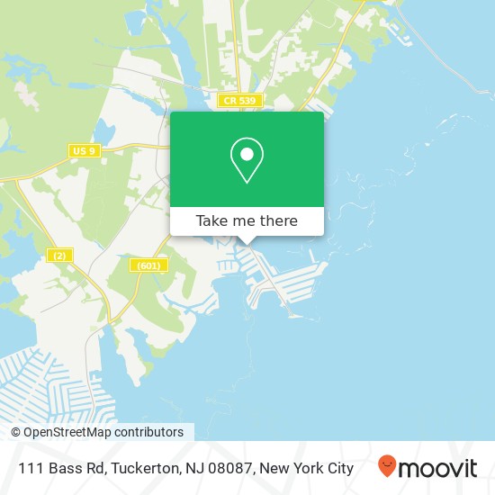 Mapa de 111 Bass Rd, Tuckerton, NJ 08087