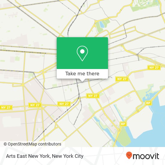 Mapa de Arts East New York