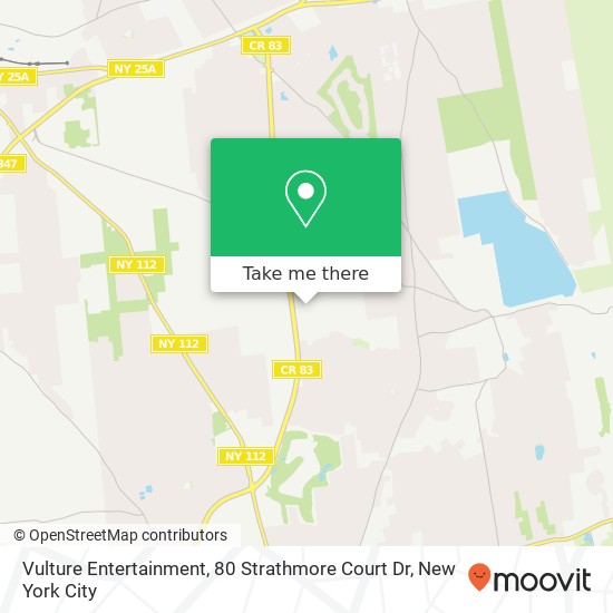 Mapa de Vulture Entertainment, 80 Strathmore Court Dr