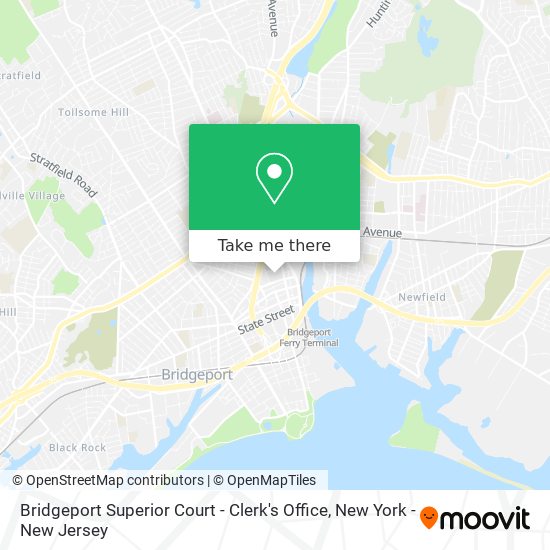 Mapa de Bridgeport Superior Court - Clerk's Office