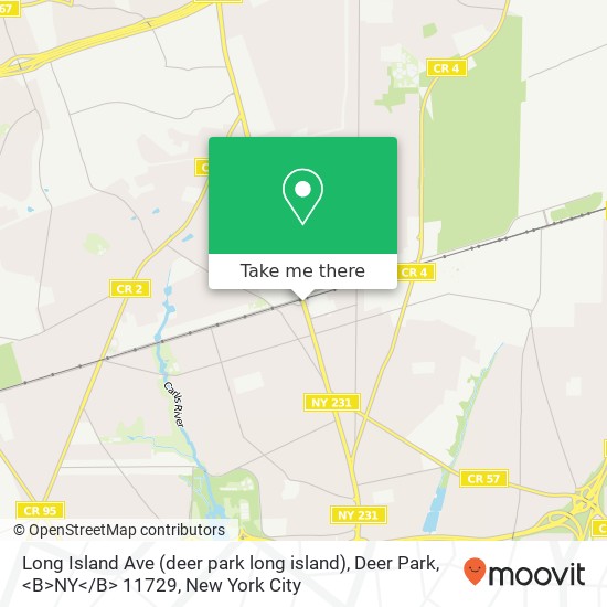 Mapa de Long Island Ave (deer park long island), Deer Park, <B>NY< / B> 11729