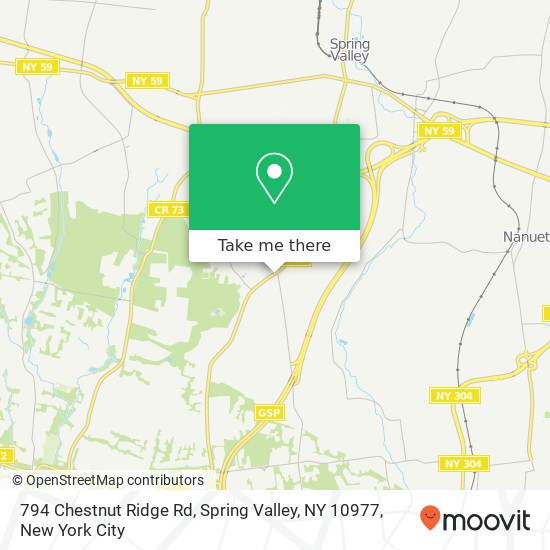 Mapa de 794 Chestnut Ridge Rd, Spring Valley, NY 10977