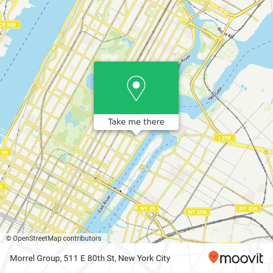 Mapa de Morrel Group, 511 E 80th St