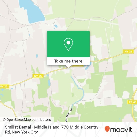 Mapa de Smilist Dental - Middle Island, 770 Middle Country Rd