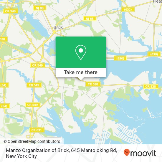 Manzo Organization of Brick, 645 Mantoloking Rd map