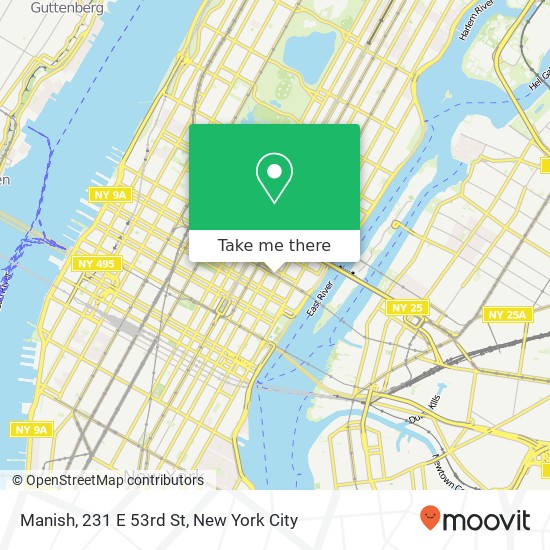 Manish, 231 E 53rd St map