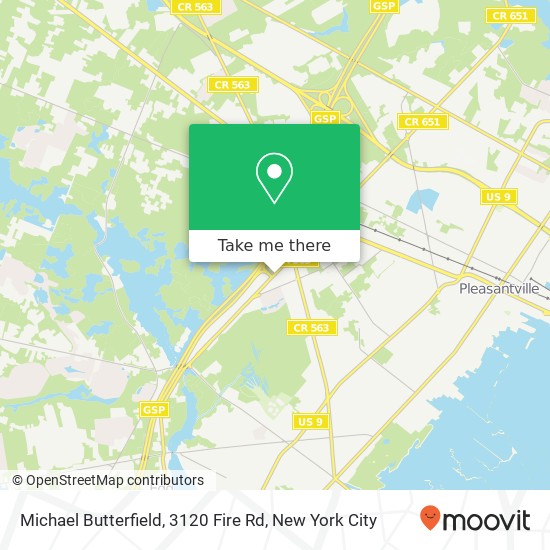 Mapa de Michael Butterfield, 3120 Fire Rd