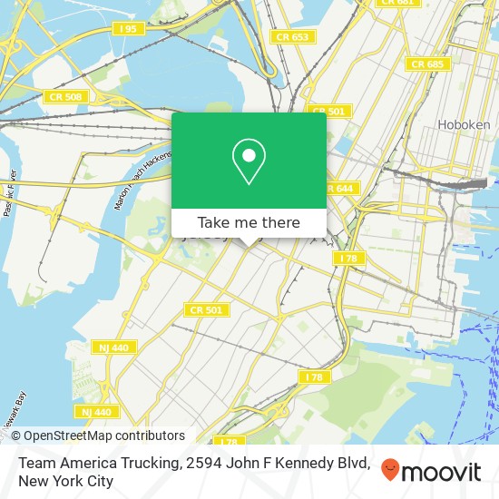 Team America Trucking, 2594 John F Kennedy Blvd map