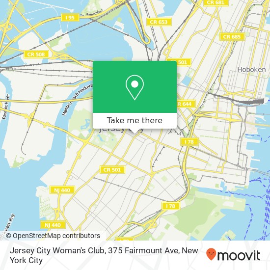 Jersey City Woman's Club, 375 Fairmount Ave map