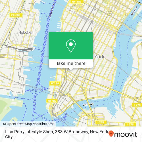 Mapa de Lisa Perry Lifestyle Shop, 383 W Broadway
