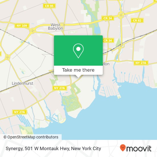 Mapa de Synergy, 501 W Montauk Hwy