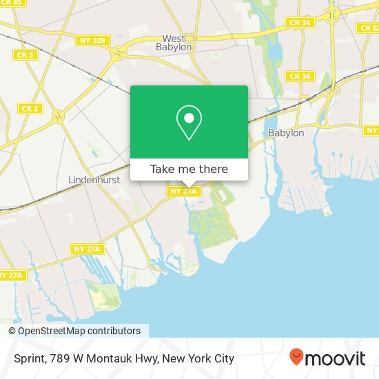 Mapa de Sprint, 789 W Montauk Hwy