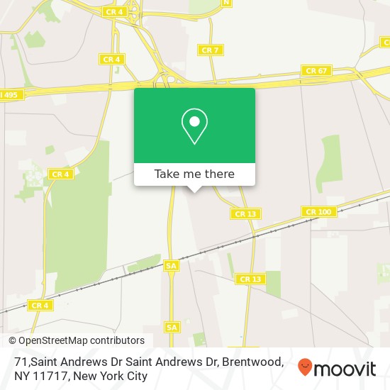 Mapa de 71,Saint Andrews Dr Saint Andrews Dr, Brentwood, NY 11717