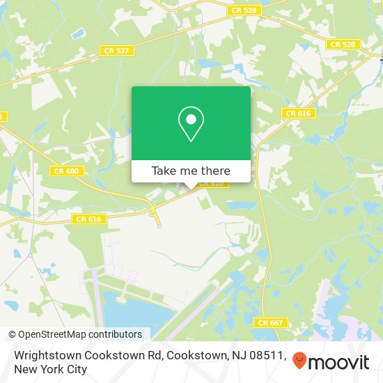 Wrightstown Cookstown Rd, Cookstown, NJ 08511 map