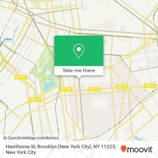 Mapa de Hawthorne St, Brooklyn (New York City), NY 11225