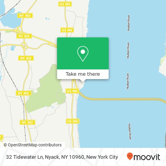 Mapa de 32 Tidewater Ln, Nyack, NY 10960
