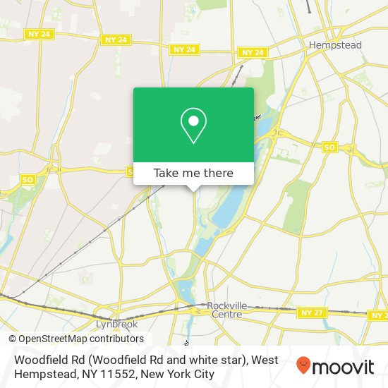 Mapa de Woodfield Rd (Woodfield Rd and white star), West Hempstead, NY 11552