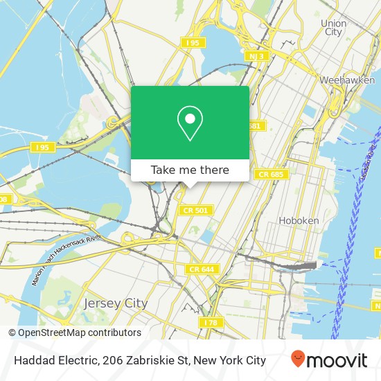 Mapa de Haddad Electric, 206 Zabriskie St