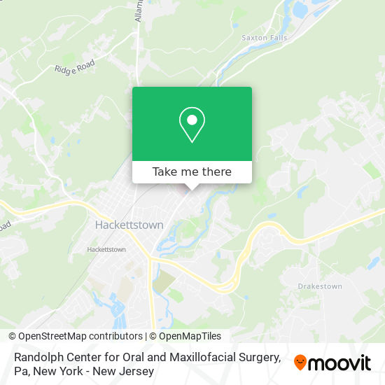 Mapa de Randolph Center for Oral and Maxillofacial Surgery, Pa