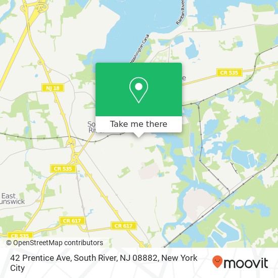 Mapa de 42 Prentice Ave, South River, NJ 08882