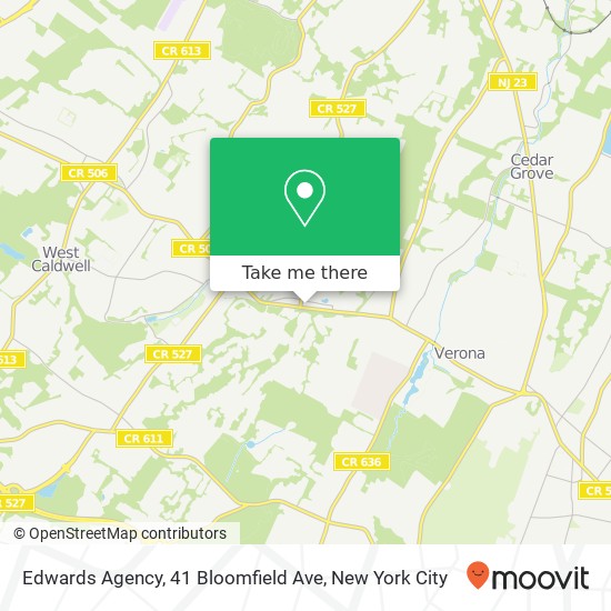 Edwards Agency, 41 Bloomfield Ave map