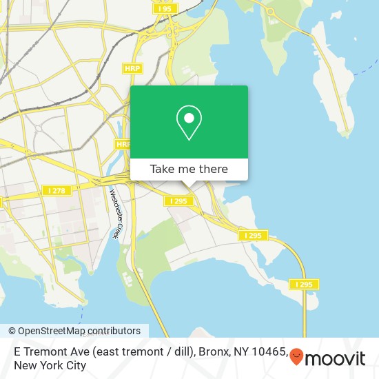 E Tremont Ave (east tremont / dill), Bronx, NY 10465 map