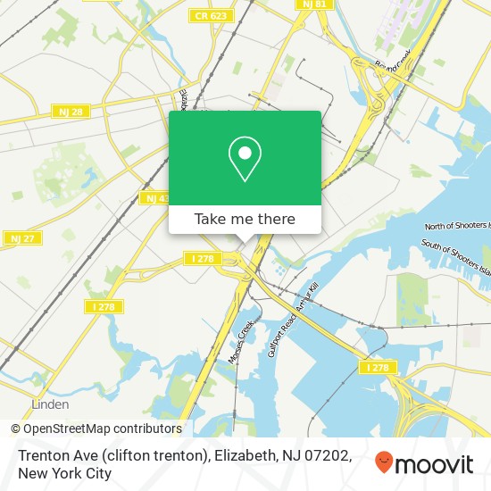 Trenton Ave (clifton trenton), Elizabeth, NJ 07202 map