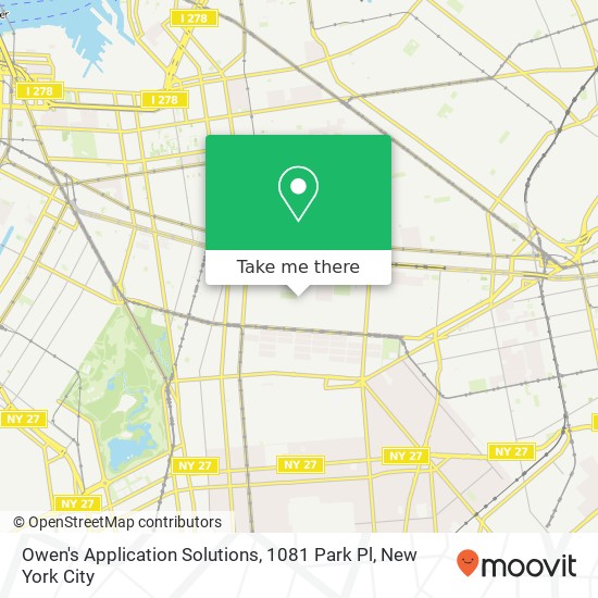 Mapa de Owen's Application Solutions, 1081 Park Pl