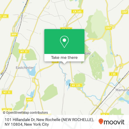 Mapa de 101 Hillandale Dr, New Rochelle (NEW ROCHELLE), NY 10804