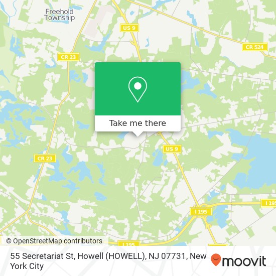 55 Secretariat St, Howell (HOWELL), NJ 07731 map