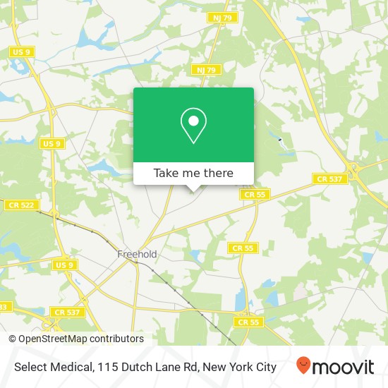 Mapa de Select Medical, 115 Dutch Lane Rd