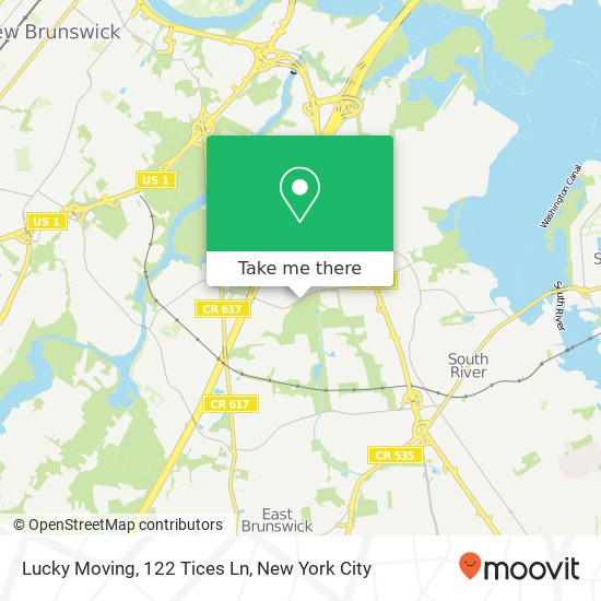 Mapa de Lucky Moving, 122 Tices Ln
