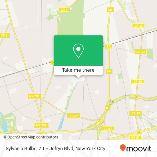 Sylvania Bulbs, 70 E Jefryn Blvd map