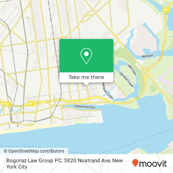 Mapa de Bogoraz Law Group PC, 3820 Nostrand Ave