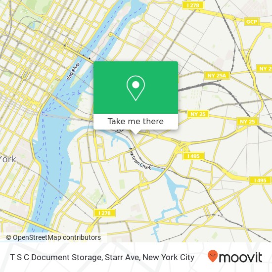 Mapa de T S C Document Storage, Starr Ave